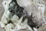 Las Choyas Coconut Geode Half with Quartz & Calcite - Mexico #145858-1